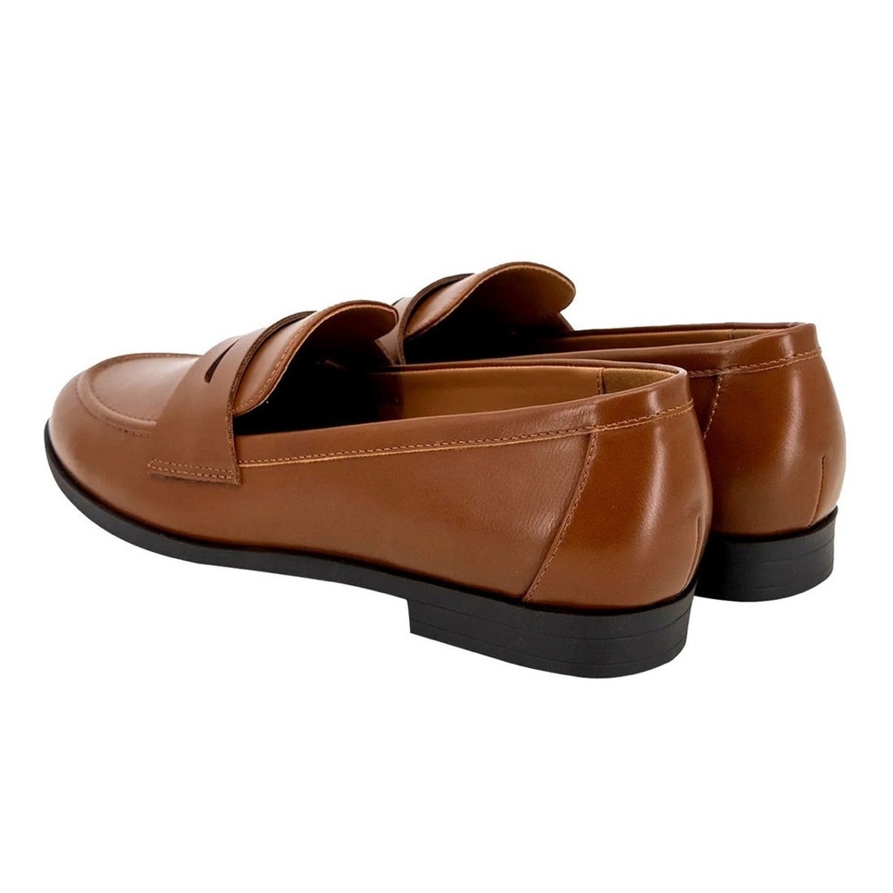 Kensie Tan Leather Loafers for Women - Picture 2 of 6